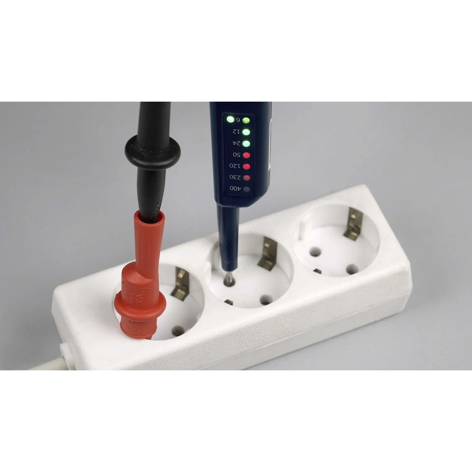 Tester napięcia Pancontrol Volttester 400 w gniazdku, aktywny wyświetlacz LED.