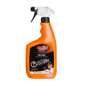 t.b.t. Środek do czyszczenia silnika w pomarańczowej butelce ze spryskiwaczem do pielęgnacji samochodu.