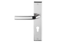 Klamka z szyldem Zeus lewa nikiel szczotkowany