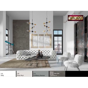 Aranżacja salonu z farbami t.b.t.: Kolorowe farby do ścian w odcieniach szarości i bieli, w połączeniu z nowoczesnym wnętrzem.