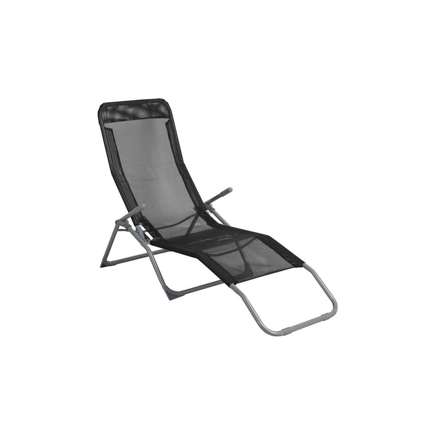 Leżanka plażowa LAZY czarna