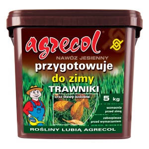 Agrecol nawóz jesienny do trawników, 5 kg, przygotowuje do zimy.