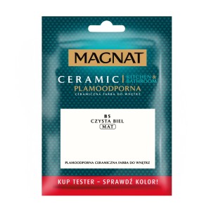 Magnat Ceramic Farba do kuchni i łazienki, Czysta Biel, Matowa farba do ścian