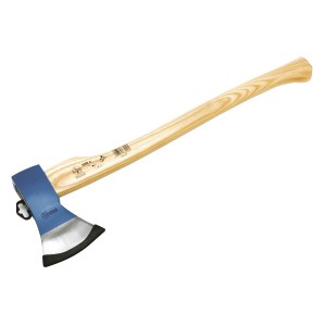 LUX Siekiera ciesielska Comfort, 60 cm, 1 kg z jesionowym trzonkiem i niebieską głowicą.