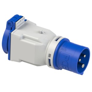 Niebieski adapter t.b.t. do zastosowań technicznych.