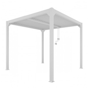 Pergola LUXE LED biała - 4 x 4 x 2,5 m