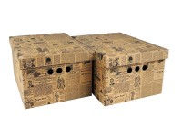 Erkar-Opakowania Komplet pudeł Stara gazeta A4 2 sztuki