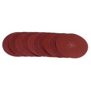 Zestaw tarcz szlifierskich LUX do wiertarek 125 mm drobne, 10 sztuk.