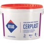 Wiadro z gruntem głęboko penetrującym Atlas Cerplast, białe z czerwoną pokrywą.