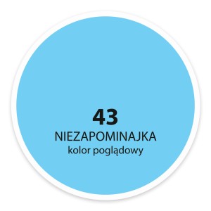 Próbka koloru farby do ścian t.b.t., odcień 43 Nie Zapominajka (Niezapominajka).