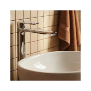 Laveo Bateria umywalkowa wysoka Serta chrom