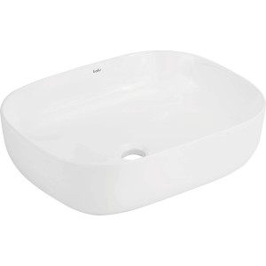 Umywalka nablatowa t.b.t., owalna, biała.