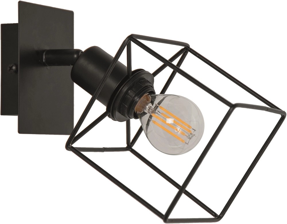 ヒノキ Kinkiet CUBIC czarny 1x 28W E14 kupuj w OBI