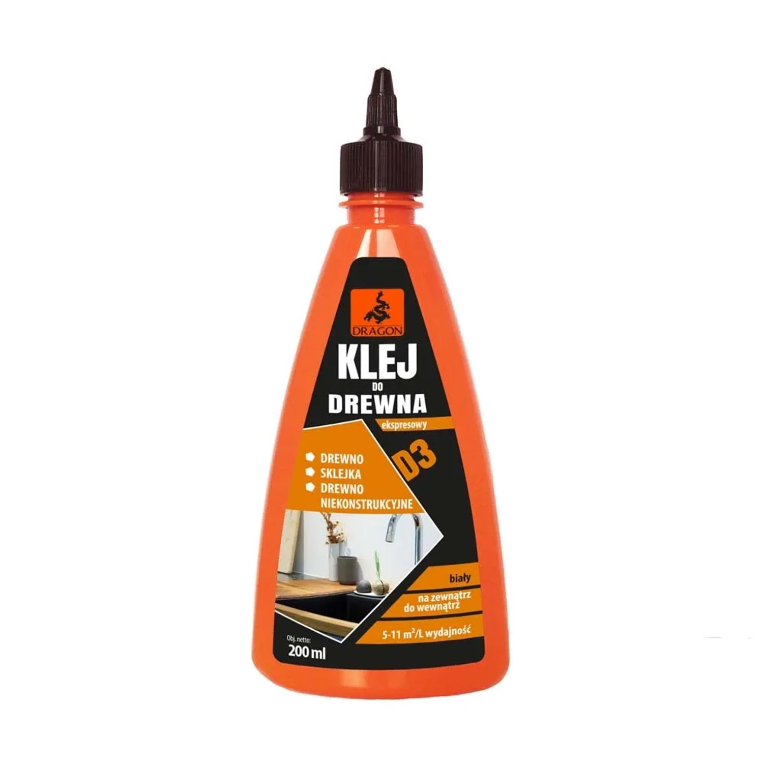 Dragon Klej ekspresowy D3 do drewna 200 ml