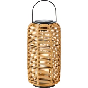Latarenka solarna LED JESOLO IP44 śr. 15 cm naturalny kolor rattanu