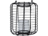 Lampion FIN z wkładem metal czarny 18,5 cm x 24 cm Lampion FIN z wkładem metal czarny 18,5 cm x 24 cm