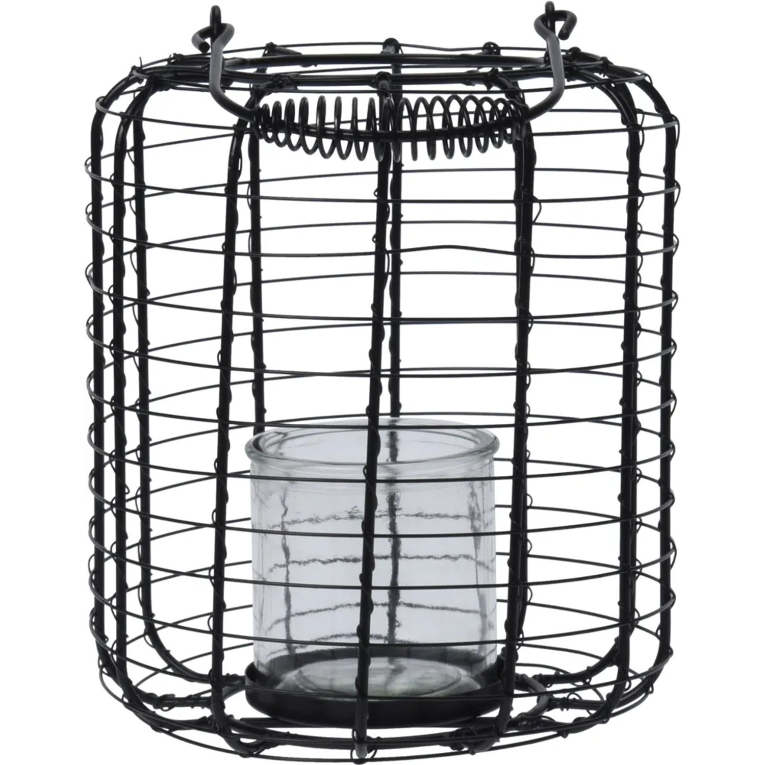 Lampion FIN z wkładem metal czarny 18,5 cm x 24 cm