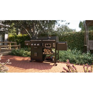 Jamestown Grill gazowo-węglowy DRAKE COMBO z wędzarnią 12,3 kW