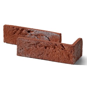 Dekoracyjny klinkier t.b.t. w kolorze czerwono-brązowym do wewnątrz i na zewnątrz.