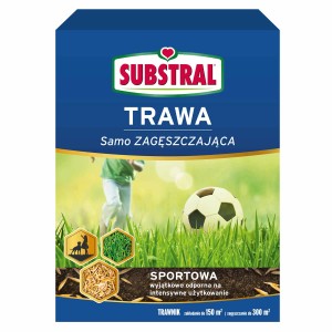 Substral Nasiona traw Sport, opakowanie mieszanki traw na trawniki sportowe.