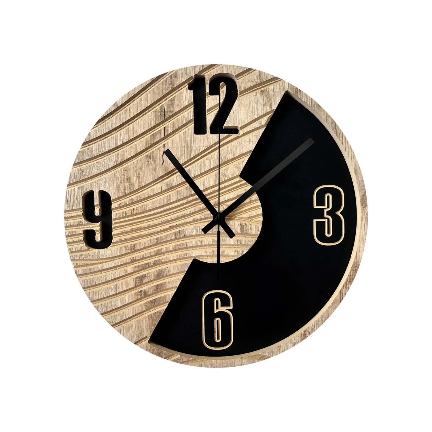 STYLER Zegar 3D CLOCK RYAN CL103 śr. 36 cm brązowo-czarny