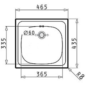 Rysunek techniczny zlewu: Wymiary i szczegóły dla t.b.t.