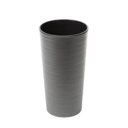Doniczka Lilia dłuto śr. 19 cm grafit metalik