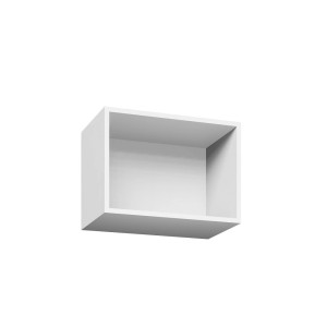 Biała szafka do przechowywania t.b.t. do montażu na ścianie.