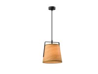 Candellux Lampa wisząca Milbury 1x max. 60W E27 drewno i czerń