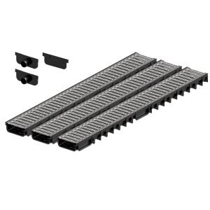 t.b.t. odwodnienie liniowe, zestaw z korytkami i akcesoriami do odprowadzania wody.