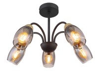 Globo Lampa sufitowa GERLY 5xE14 25W czarna