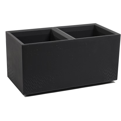 Kwietnik Karo beton czarny recycled wym. 80x40 cm