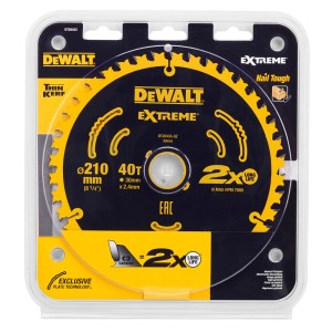Tarcza pilarska DeWalt EXTREME, 210 mm, do Talerze pilarskie