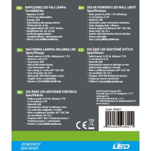 Düwi Lampa LED SOLAR SENSOR LIGHT 3W 200lm biała