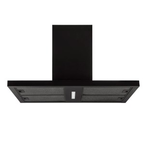 Czarny okap wyspowy t.b.t. do kuchni.