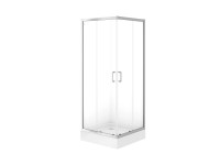 Cersanit Kabina prysznicowa Brasco 80 chrom z brodzikiem