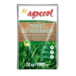 Opakowanie nawozu do trawnika o długotrwałym działaniu, 20 kg na 1000 m².