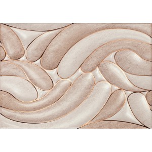 Płytka dekoracyjna z organicznym wzorem w odcieniach beżu i kremu.