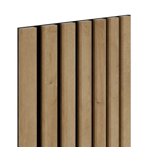 Lamele ścienne filc Rivera/ czarny 7L 270x30x2