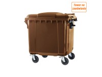 Pojemnik brązowy na odpady biodegradowalne - 1100 l