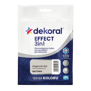 Dekoral Effect 3w1 farba do ścian, Elegancki Beż, matowe wykończenie.
