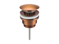 Tycner Korek umywalkowy klik-klak, wersja z/bez przelewu 50 szczotkowana stal