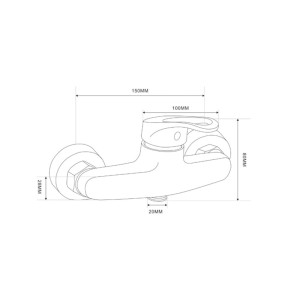 EVG Bateria prysznicowa Piemont czarna