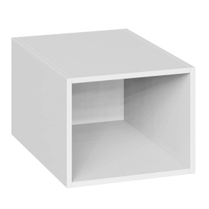 Biały element garderoby t.b.t. / kostka półki do modułowych systemów szaf.