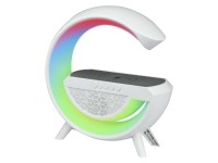 DPM Głośnik z lampką LED RGB i ładowarką indukcyjną biały