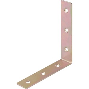 Żółty ocynkowany kątownik do krzeseł 100x100x19 mm do konstrukcji drewnianych.