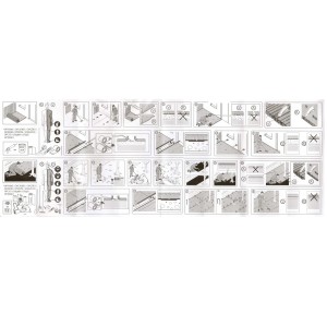 Instrukcja montażu sztucznej trawy, schematyczny rysunek.