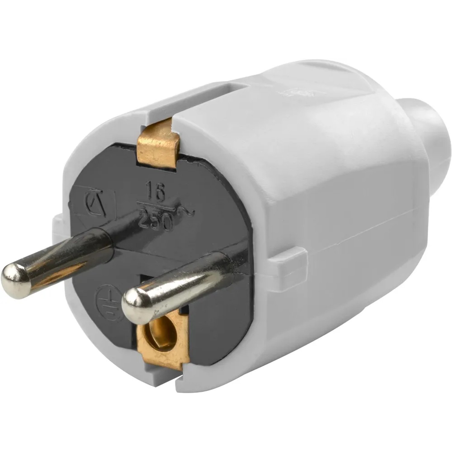 LUX-TOOLS Wtyczka ze stykiem ochronnym 16A szara