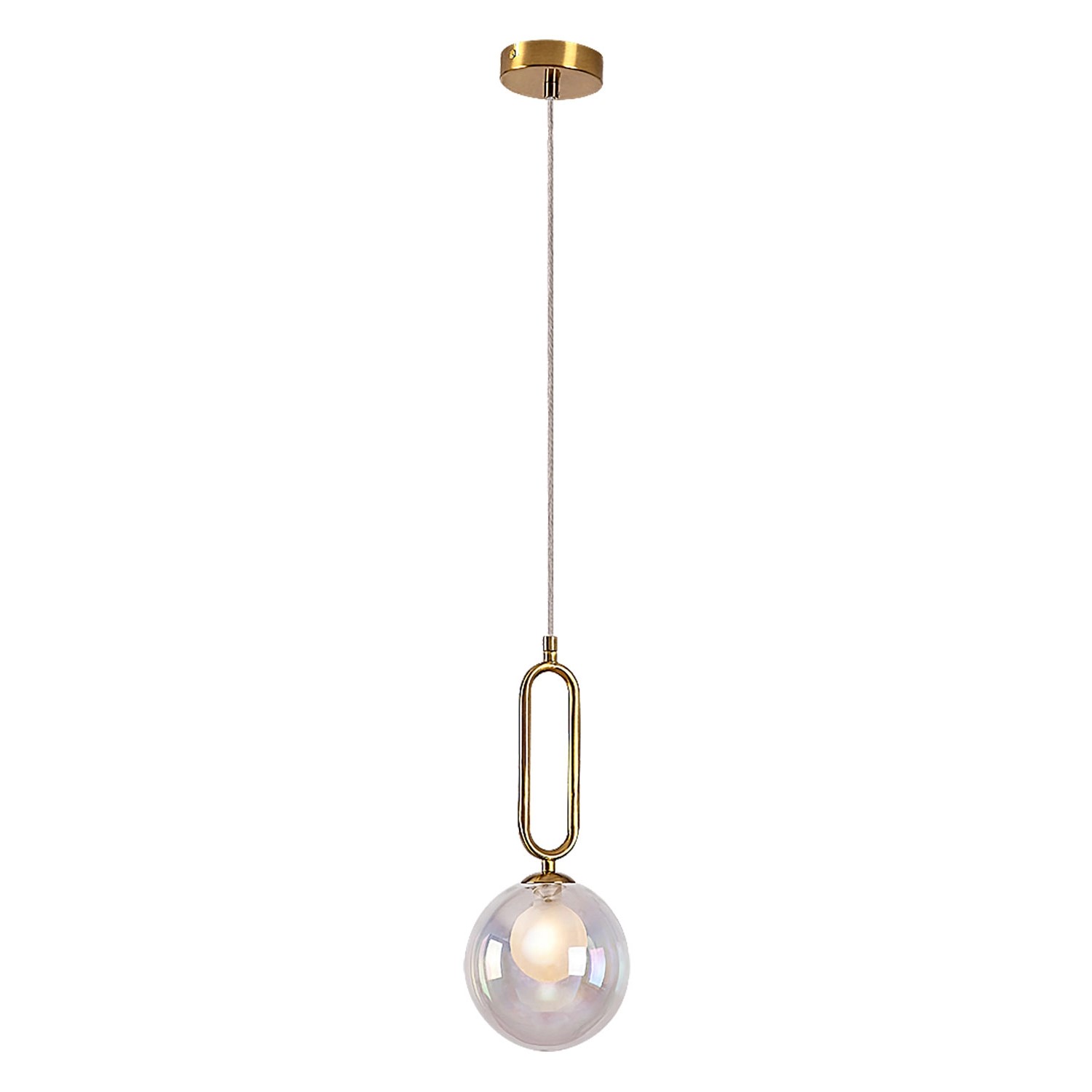 Rabalux Lampa wisząca Rosehip kula 1x25W G9 szampańska