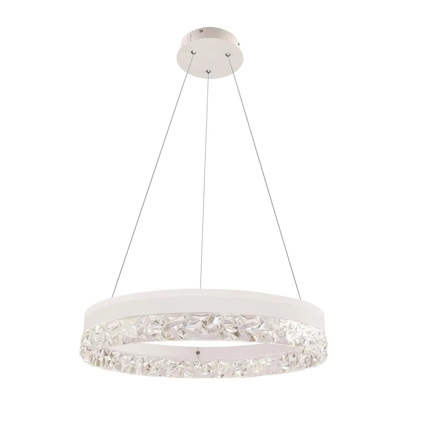 Candellux Lampa wisząca LED FROZI 32W 3000K 3200lm śr. 50 cm biała